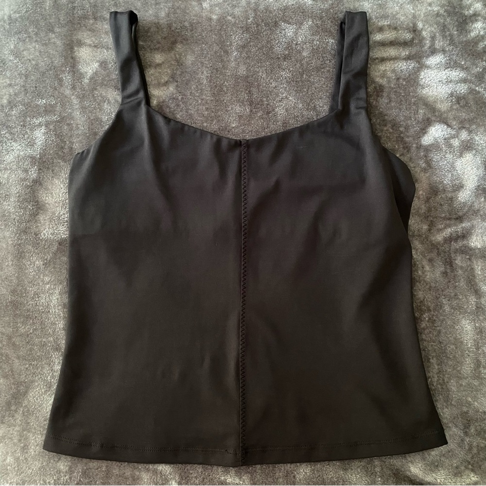 Carbon38 black workout bra tank